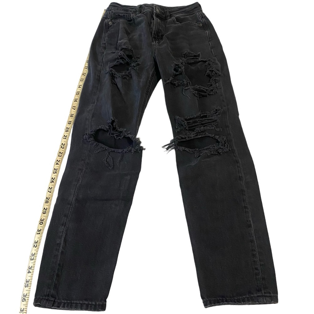 American Eagle, distressed solid black jeans! Size 0 regular